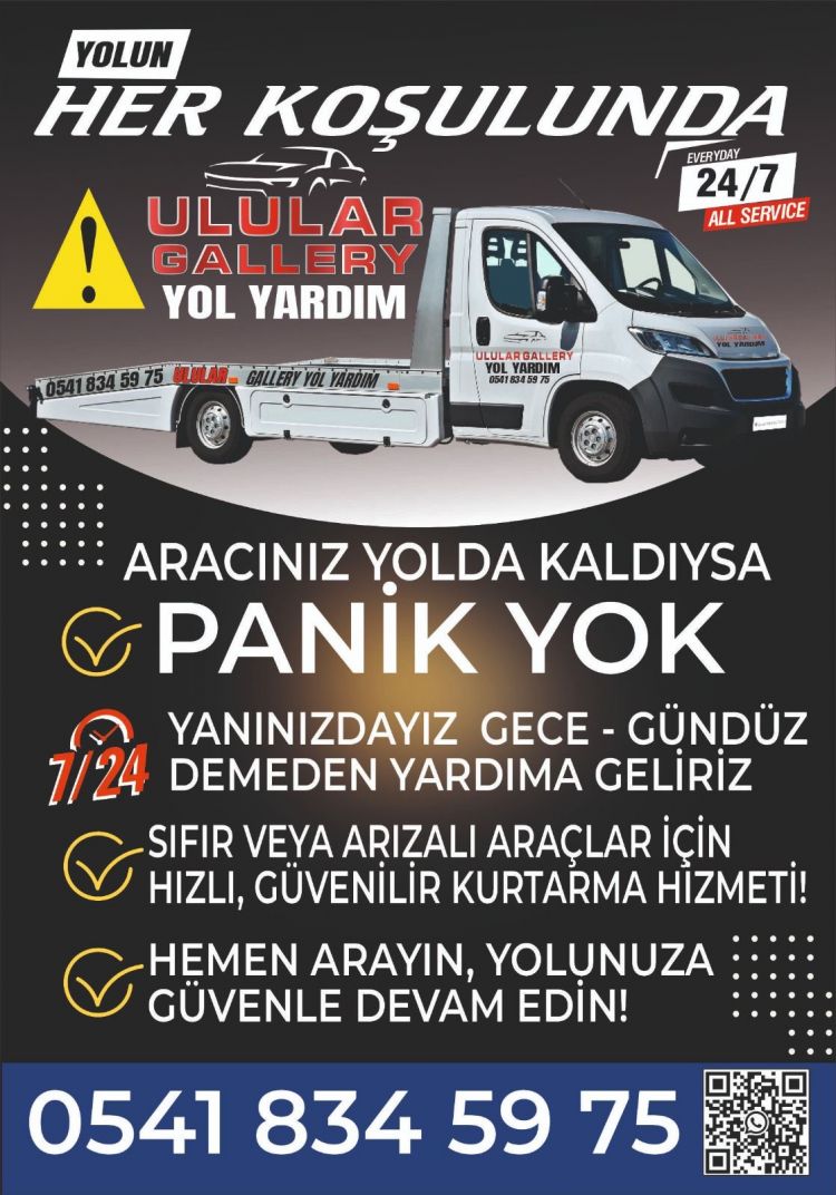 Nevşehir’de 7/24 Oto Yol Yardım Hizmeti – Ulular Gallery Yol Yardım Yanınızda!