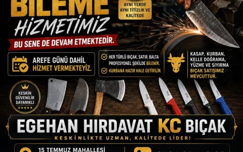  NEVŞEHİR’DE BIÇAK BİLEME HİZMETİ 6 YILDIR AYNI KALİTE AYNI GÜVEN!